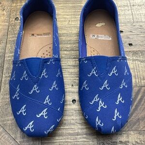 Blue Canvas Slip-On Athletic Shoes